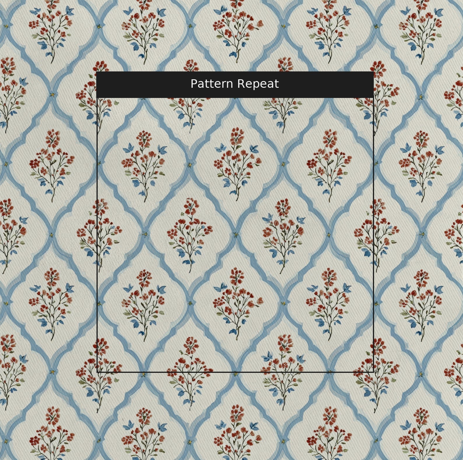 Chambray Tiles - Fabric - Lemon Park