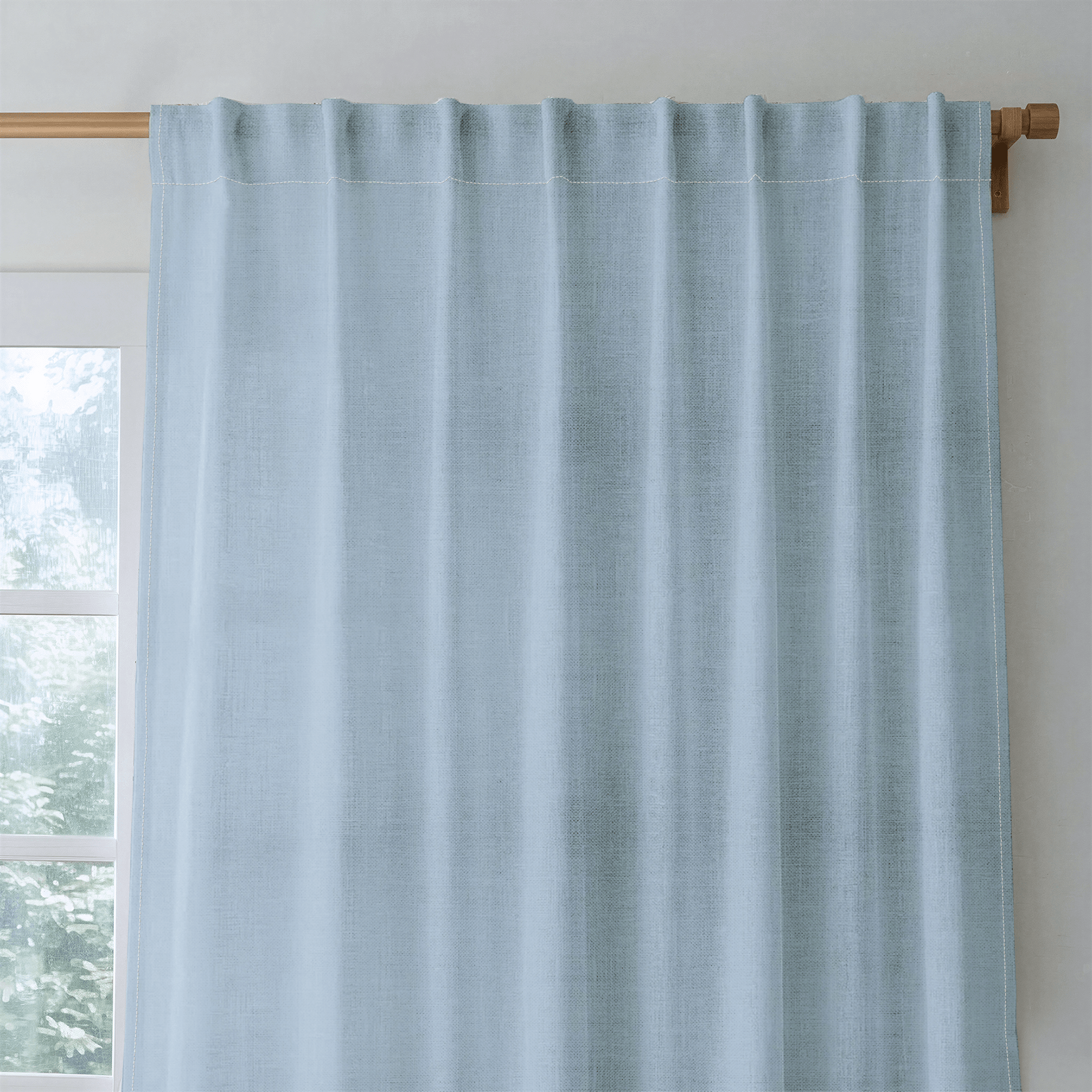 Chambray Tiles French Blue - Drapery - Lemon Park