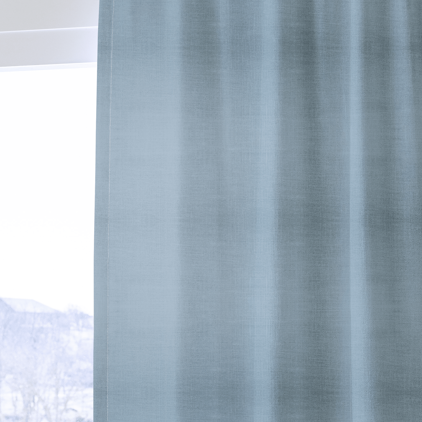 Chambray Tiles French Blue - Drapery - Lemon Park