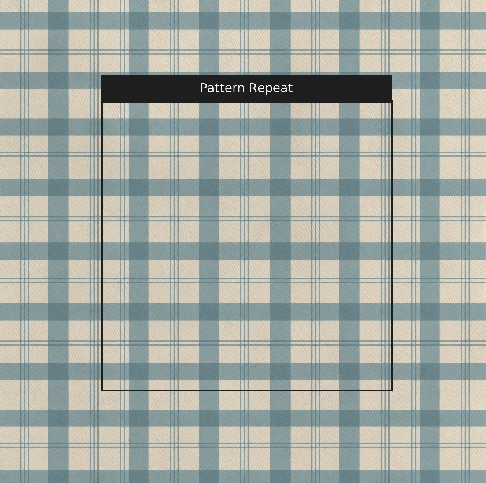 Chambray Tiles French Blue Plaid - Fabric - Lemon Park