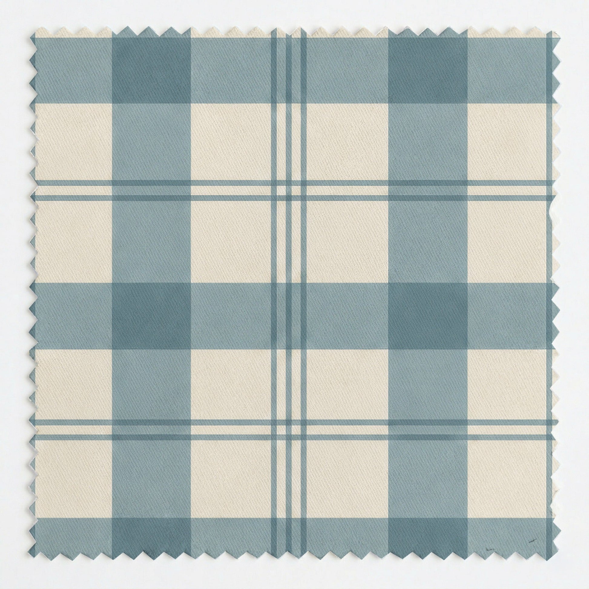 Chambray Tiles French Blue Plaid - Fabric - Lemon Park