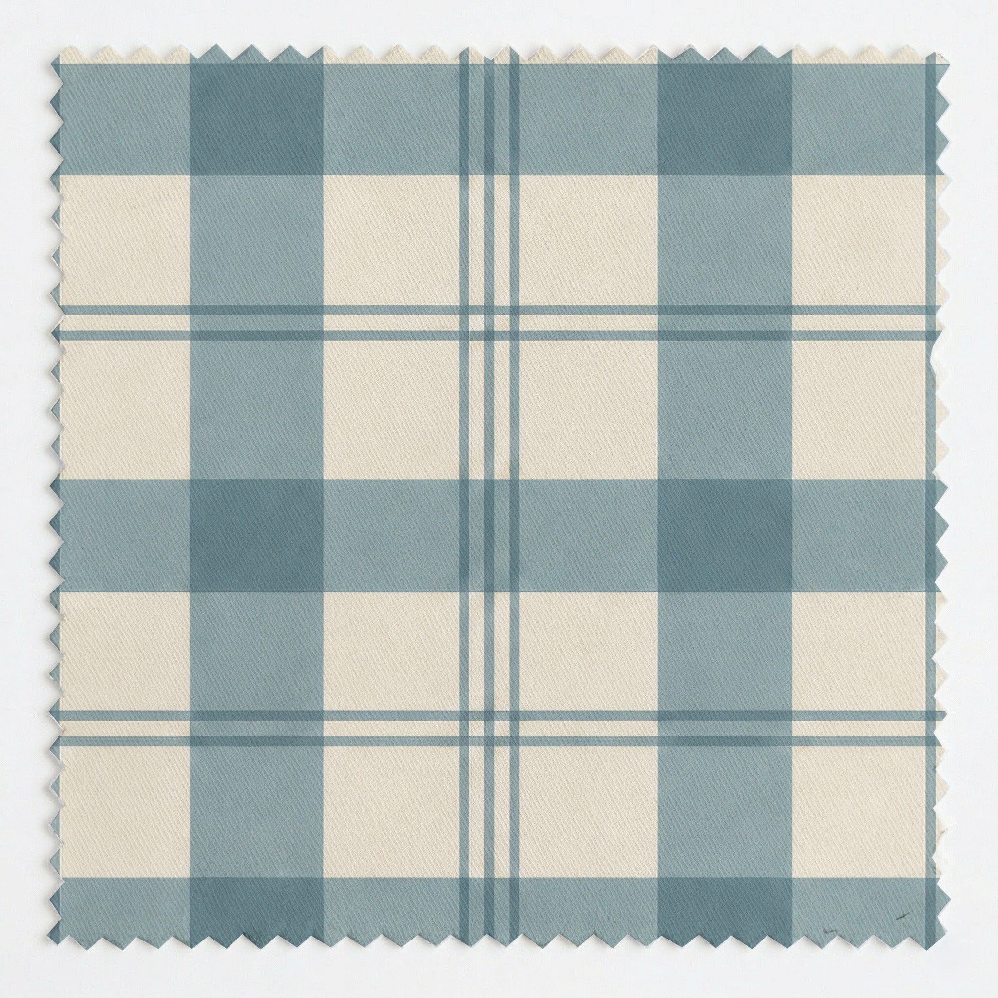 Chambray Tiles French Blue Plaid - Fabric - Lemon Park