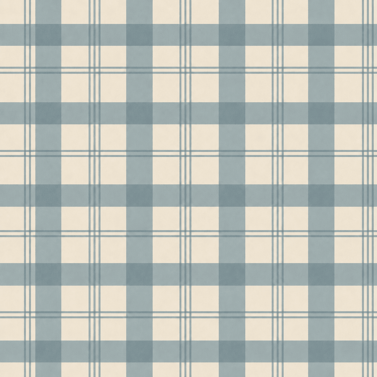 Chambray Tiles French Blue Plaid Wallpaper - Lemon Park