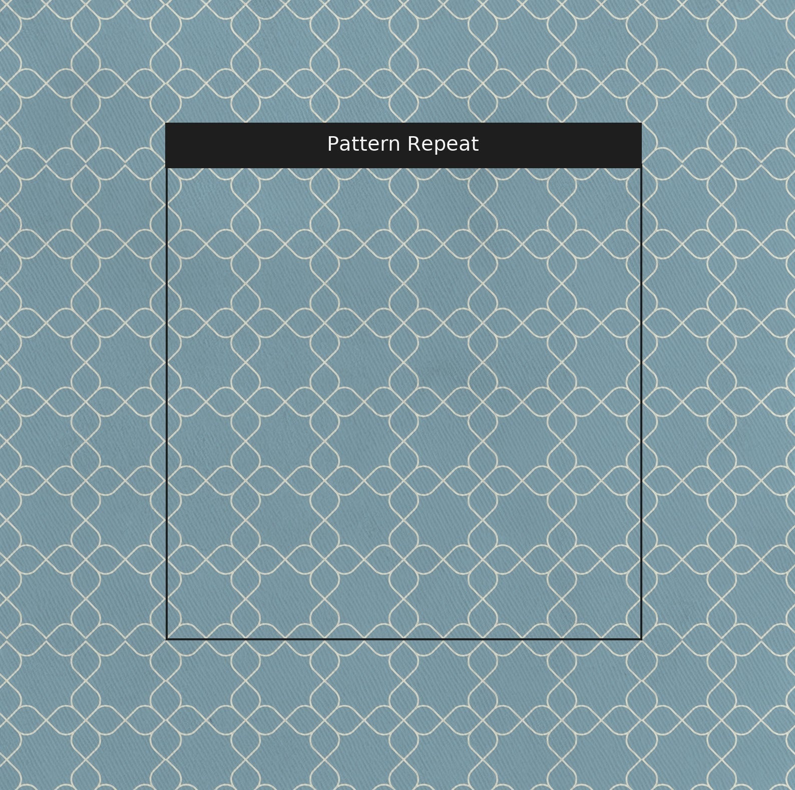 Chambray Tiles French Blue Trellis - Fabric - Lemon Park