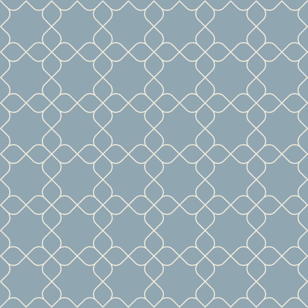 Chambray Tiles French Blue Trellis Wallpaper - Lemon Park