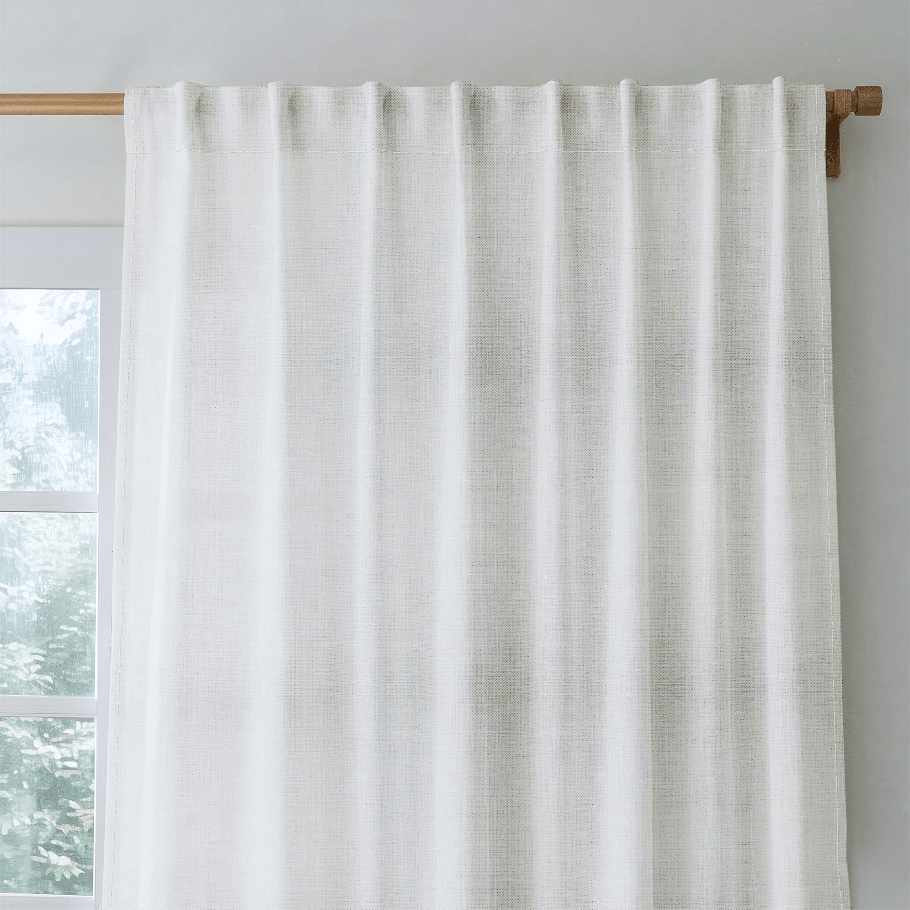 Chambray Tiles Linen - Drapery - Lemon Park