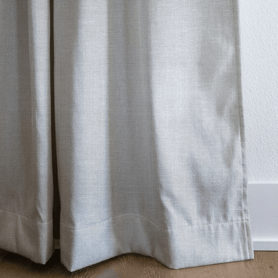 Chambray Tiles Linen - Drapery - Lemon Park