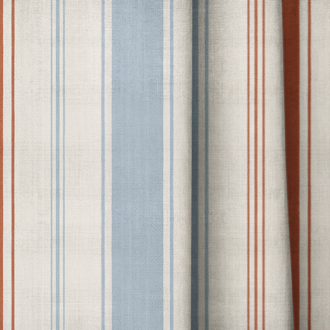 Chambray Tiles Stripes - Drapery - Lemon Park