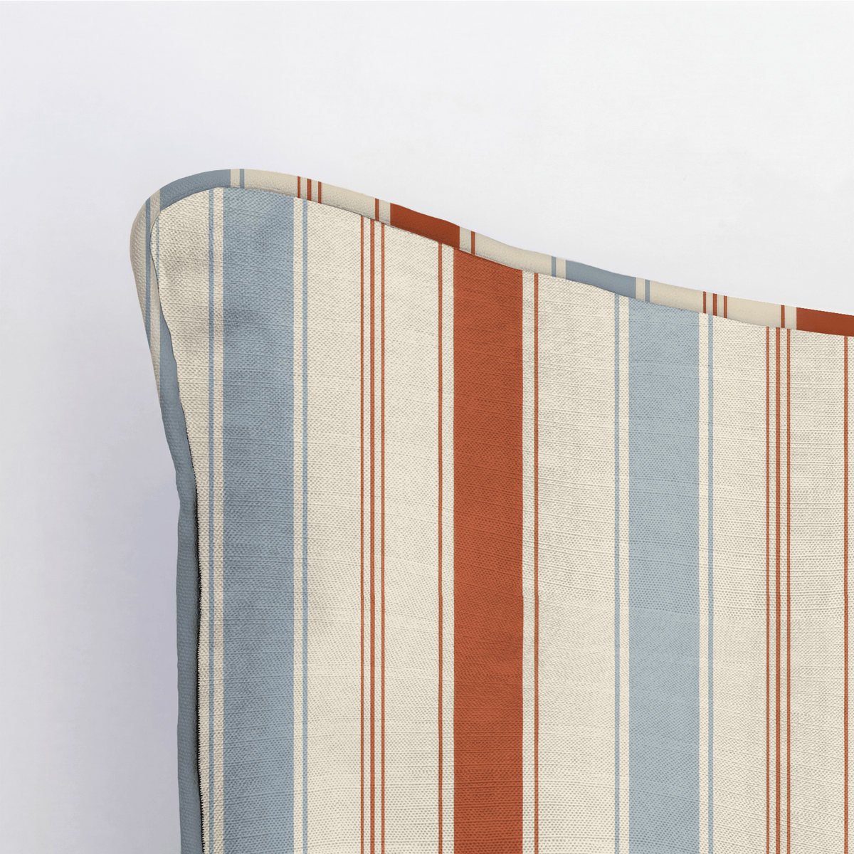 Chambray Tiles Stripes Throw Pillow - Lemon Park