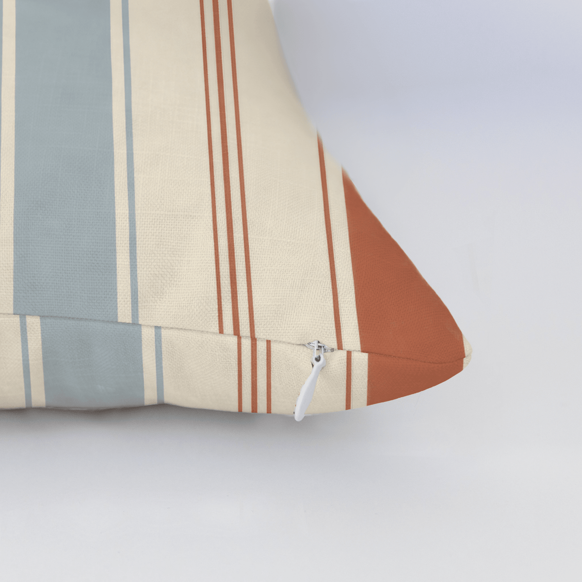 Chambray Tiles Stripes Throw Pillow - Lemon Park