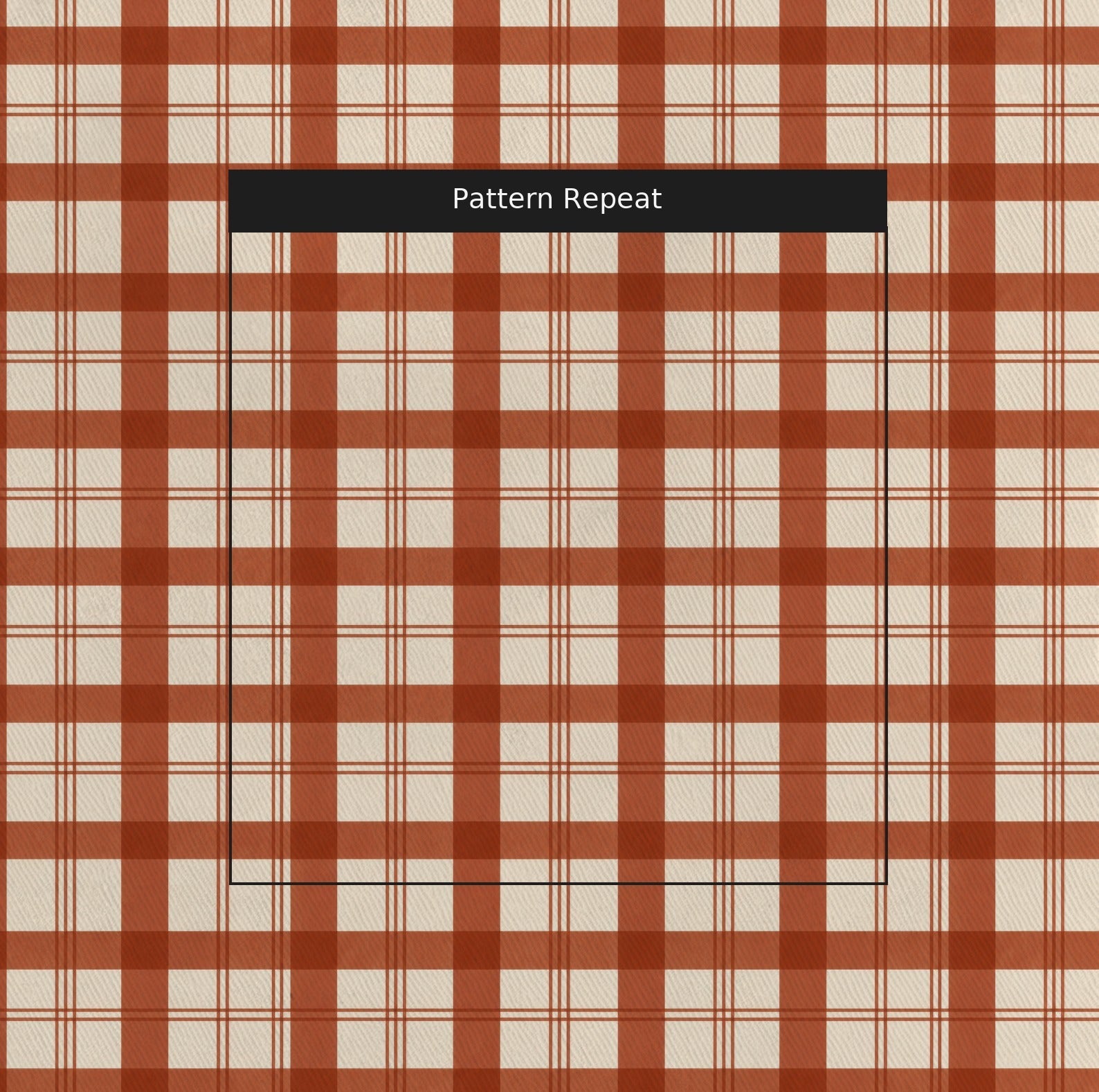 Chambray Tiles Terracotta Plaid - Fabric - Lemon Park