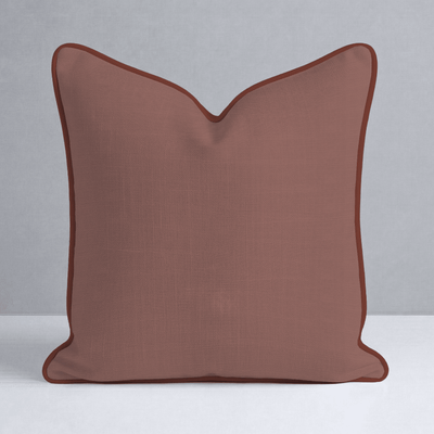 Chambray Tiles Terracotta Throw Pillow - Lemon Park