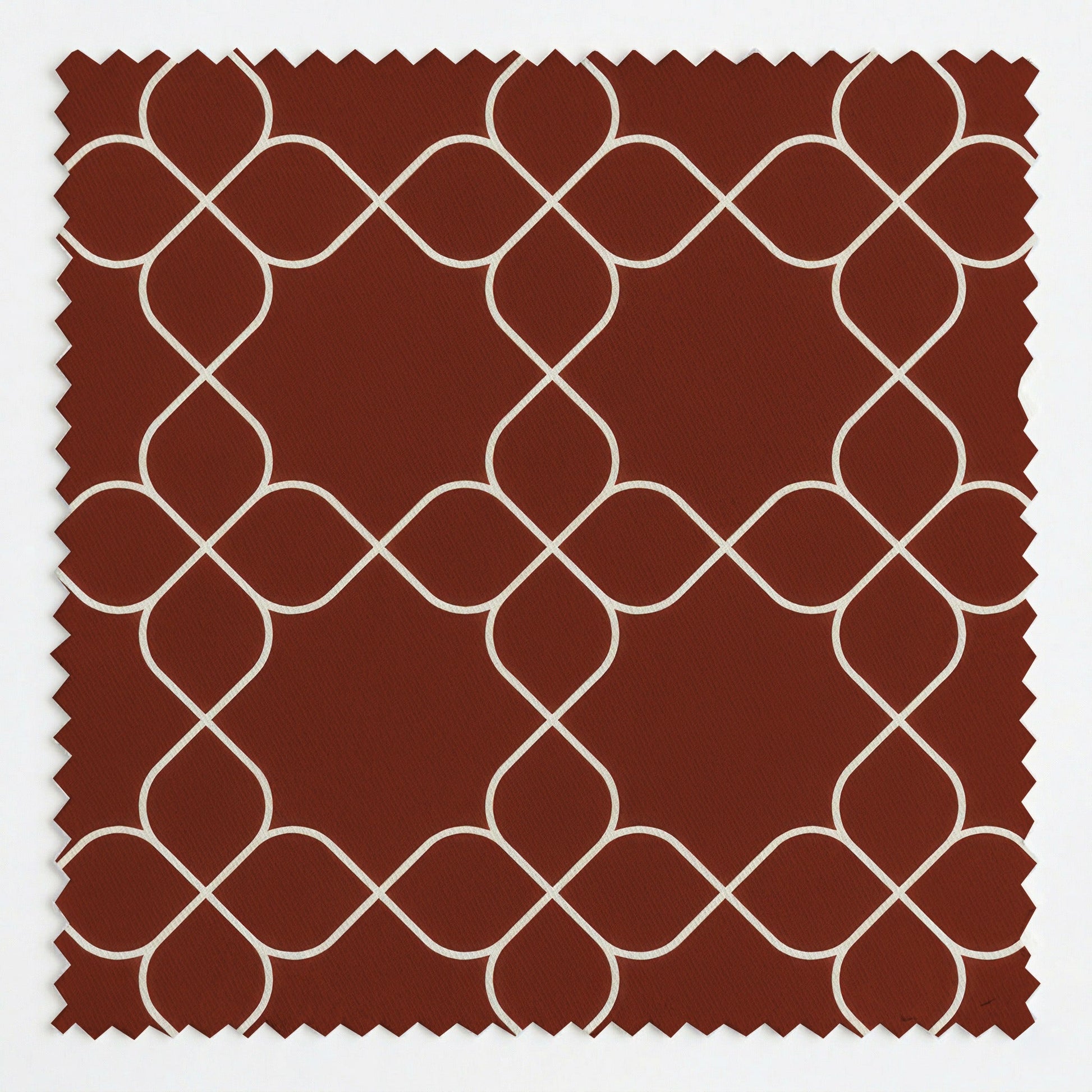 Chambray Tiles Terracotta Trellis - Fabric - Lemon Park