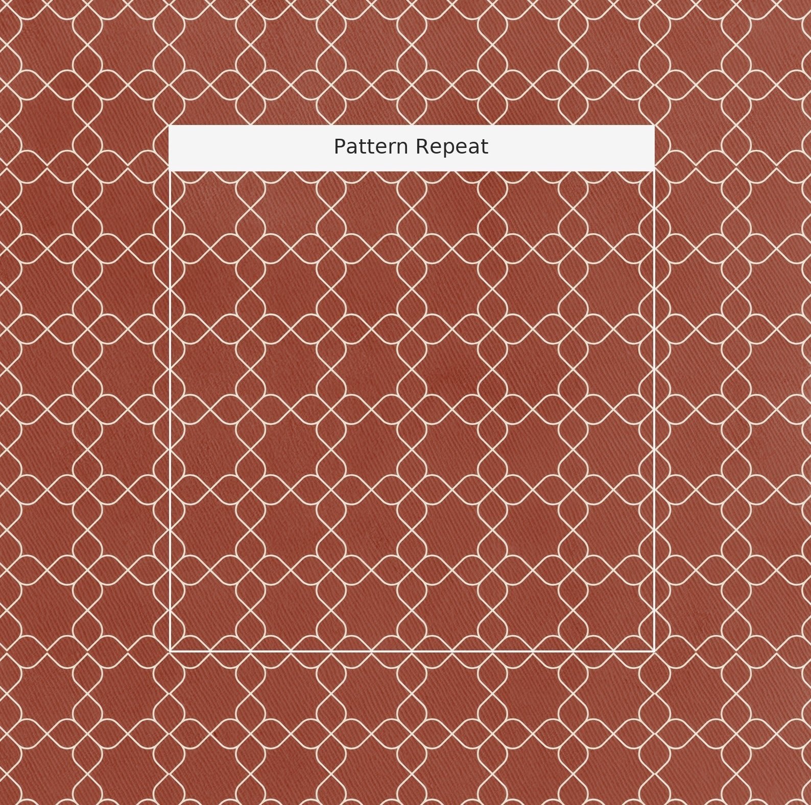 Chambray Tiles Terracotta Trellis - Fabric - Lemon Park