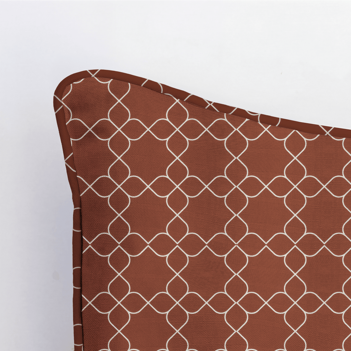 Chambray Tiles Terracotta Trellis Throw Pillow - Lemon Park