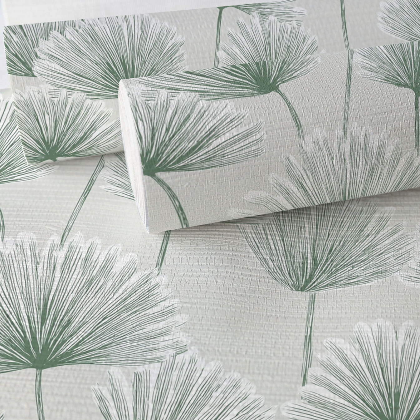 Chamomile Faux Grasscloth Wallpaper