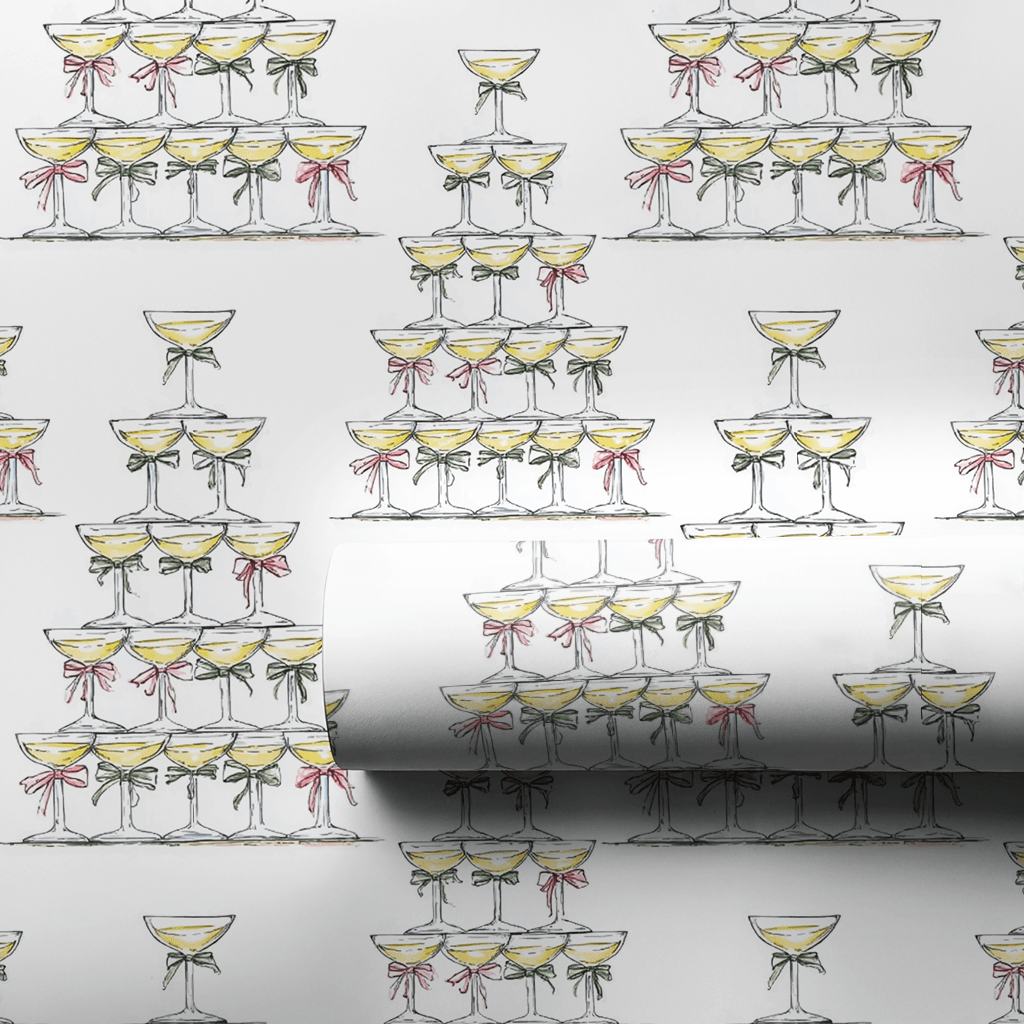 Champagne Christmas - Wrapping Paper - Lemon Park