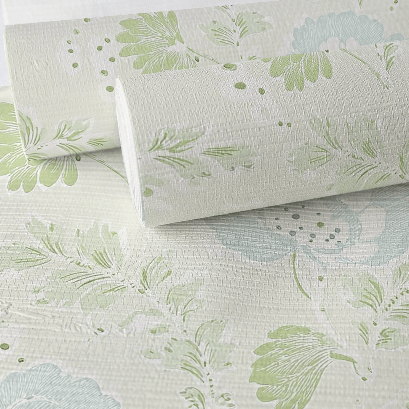 Charleston Mist Faux Grasscloth Wallpaper - Lemon Park