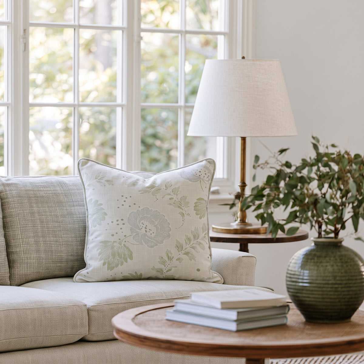Charleston Mist Throw Pillow - Lemon Park