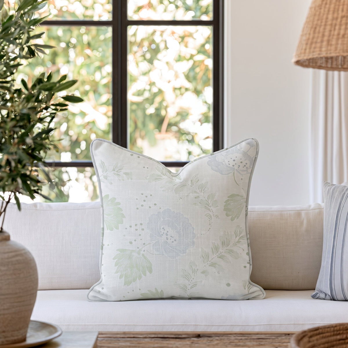 Charleston Mist Throw Pillow - Lemon Park