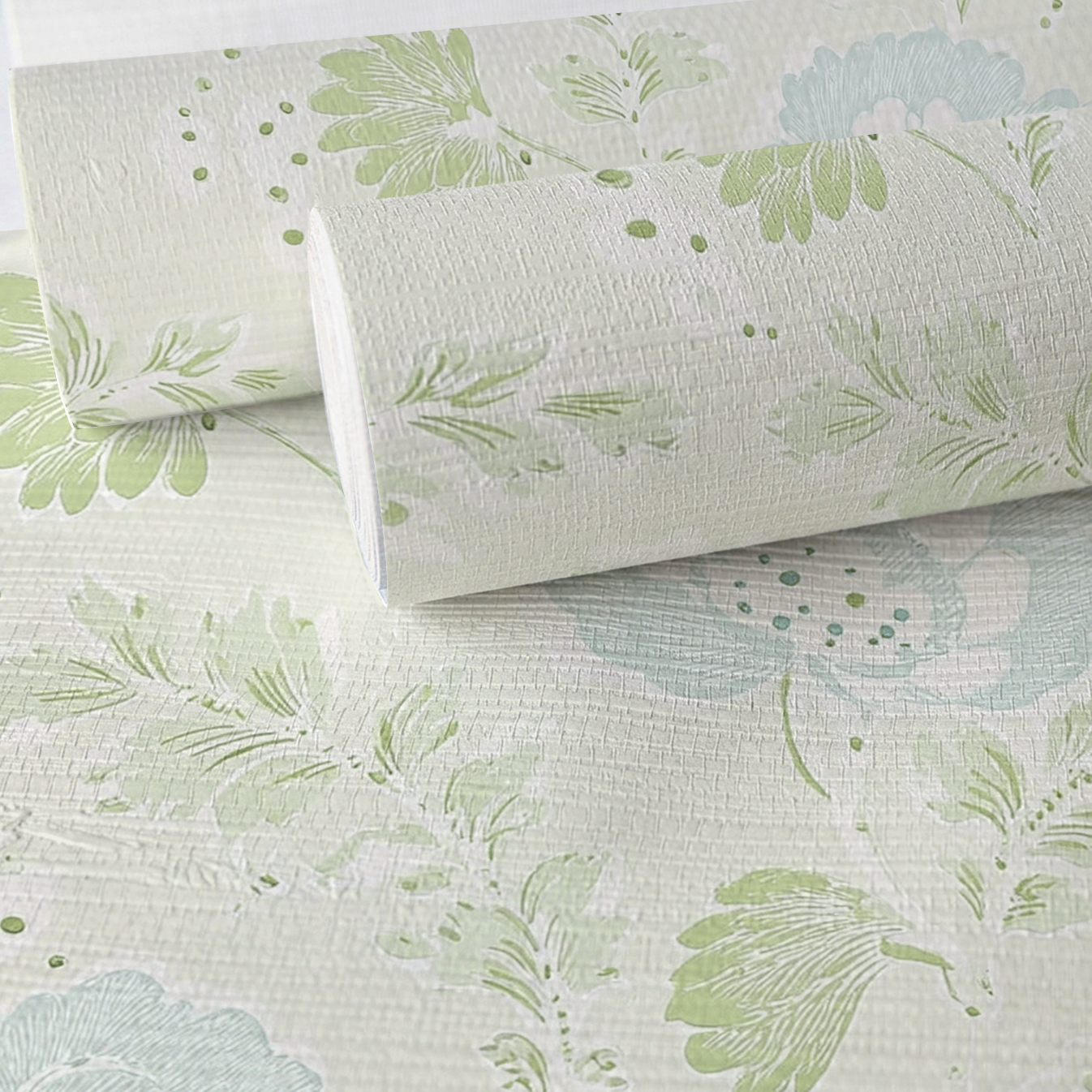 Charleston Mist Faux Grasscloth Wallpaper