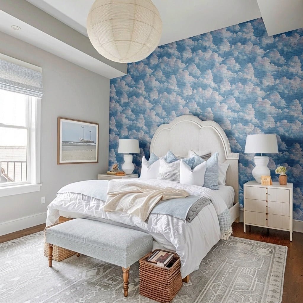 Charlotte Faux Grasscloth Wallpaper - Lemon Park