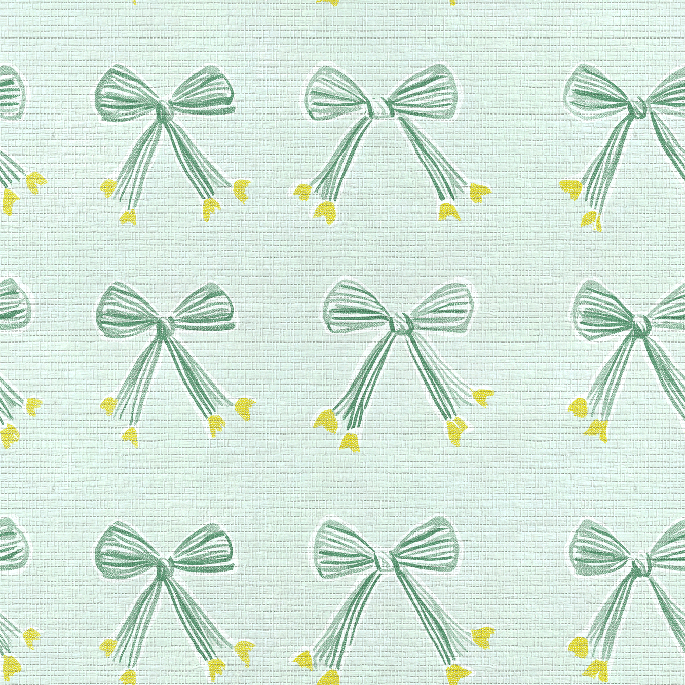 Charms & Knots Faux Grasscloth Wallpaper - Lemon Park