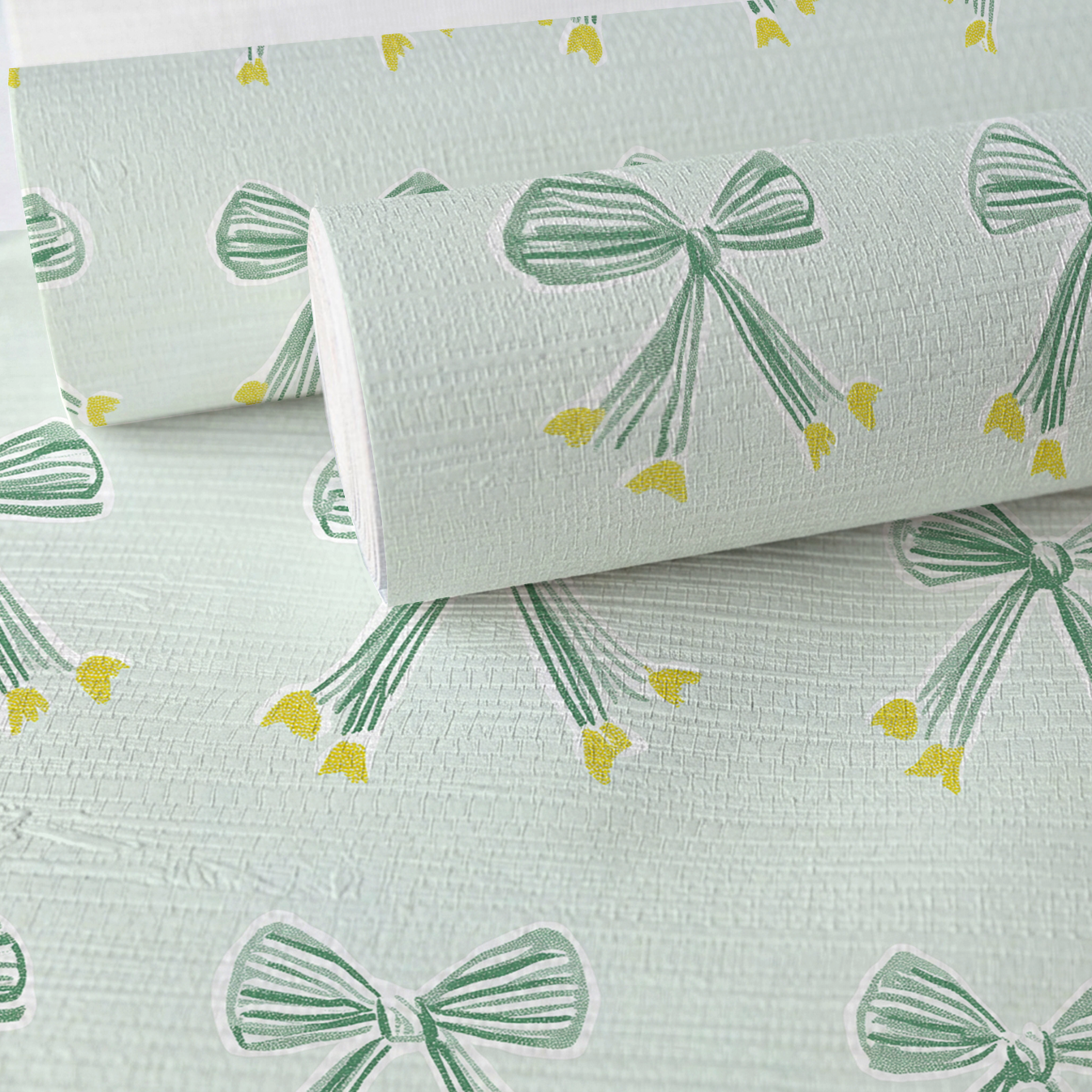 Charms & Knots Faux Grasscloth Wallpaper
