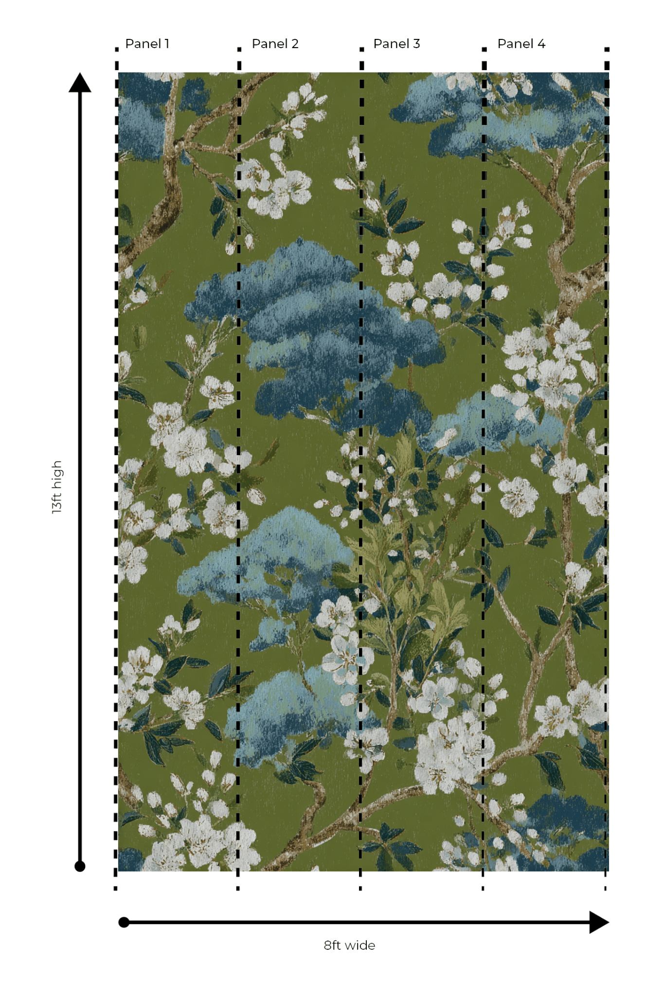 Chateau Green - Wall Mural - Lemon Park