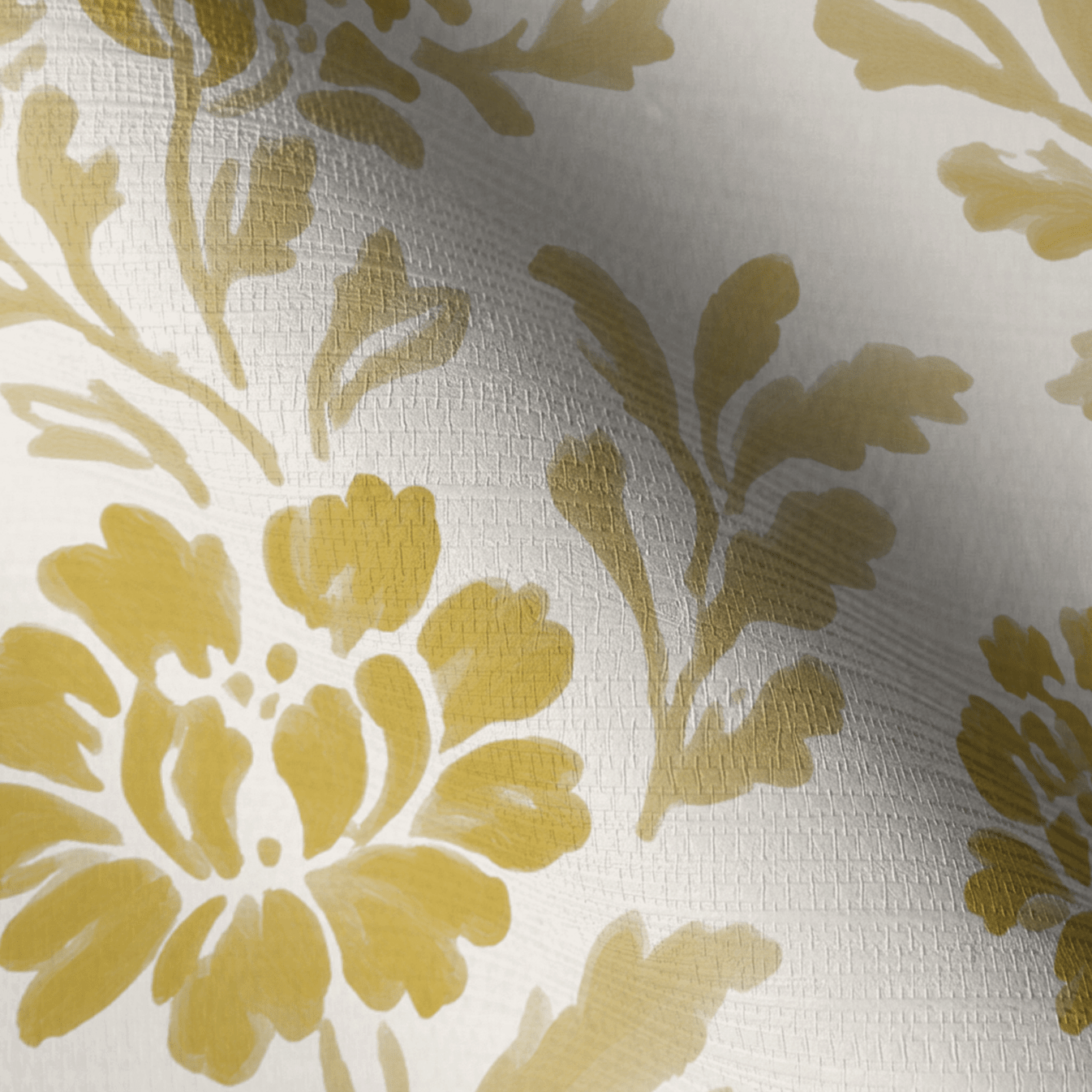 Chatham Vines Faux Grasscloth Wallpaper - Lemon Park