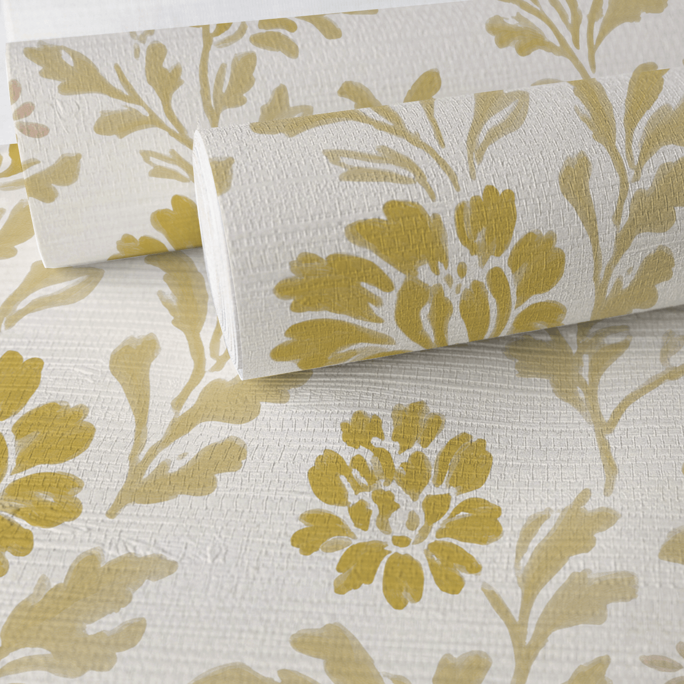 Chatham Vines Faux Grasscloth Wallpaper - Lemon Park