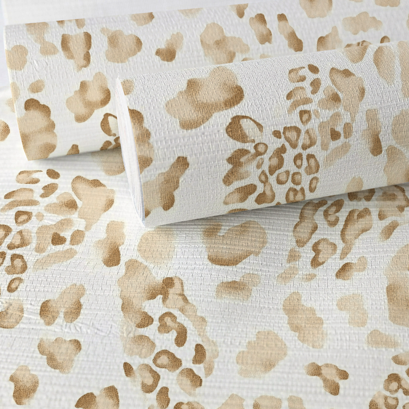 Cheetah Charm Faux Grasscloth Wallpaper
