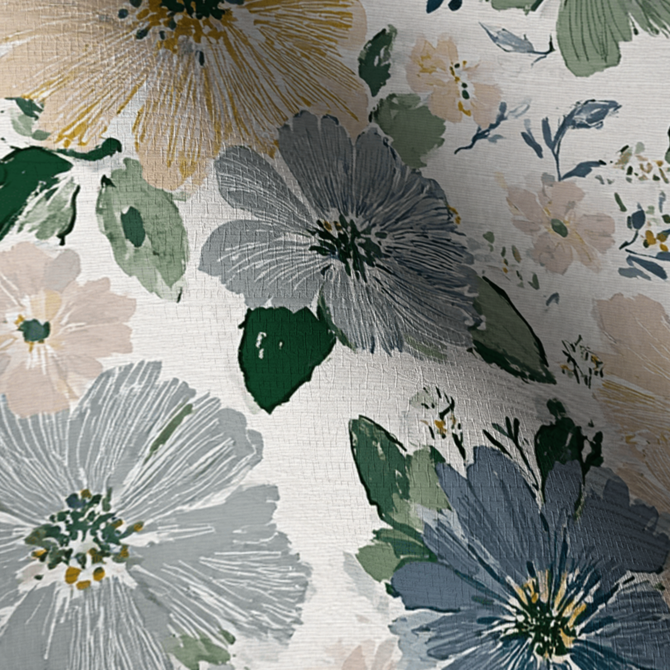 Briar Blossom Faux Grasscloth Wallpaper
