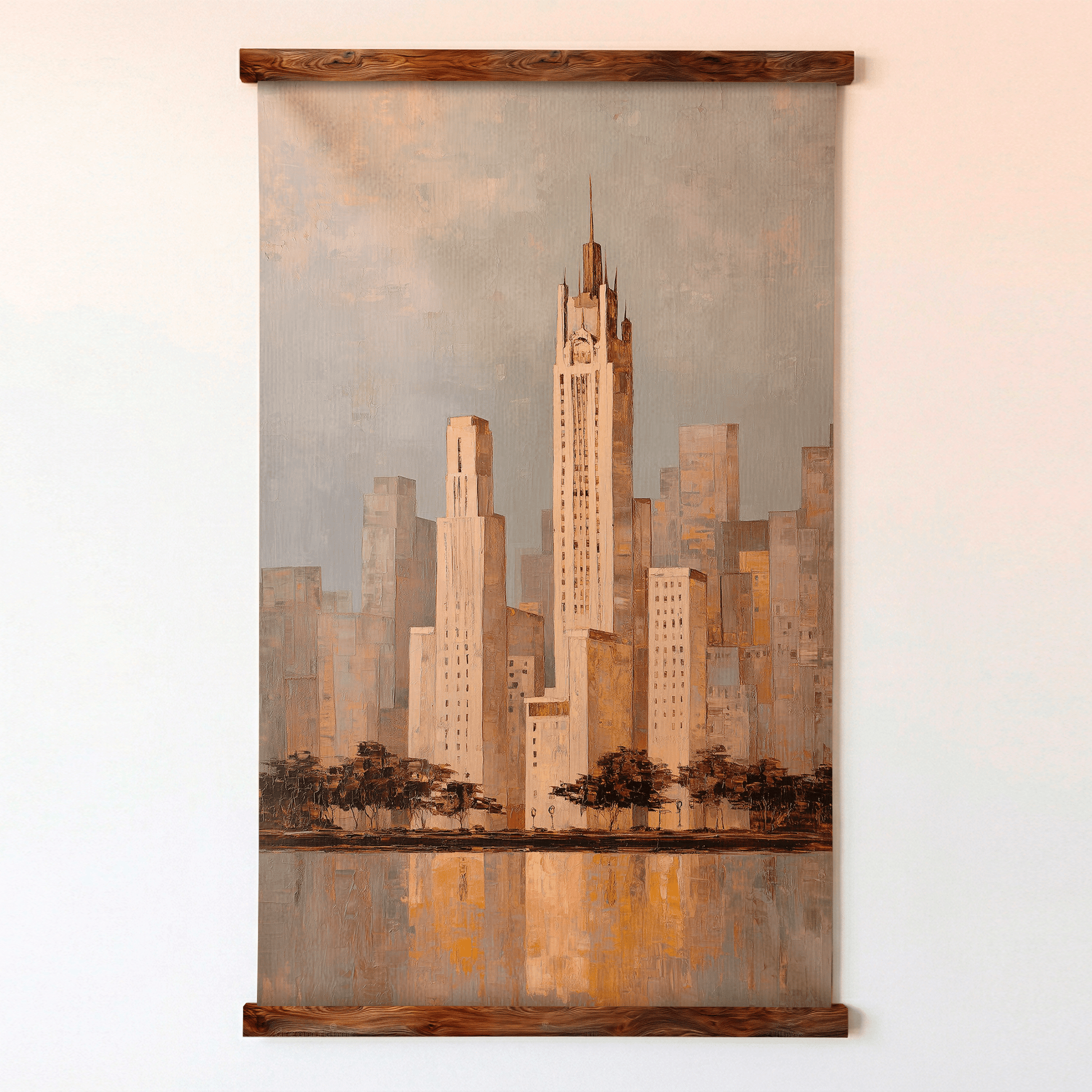 Chicago at Sundown - Tapestry - Lemon Park