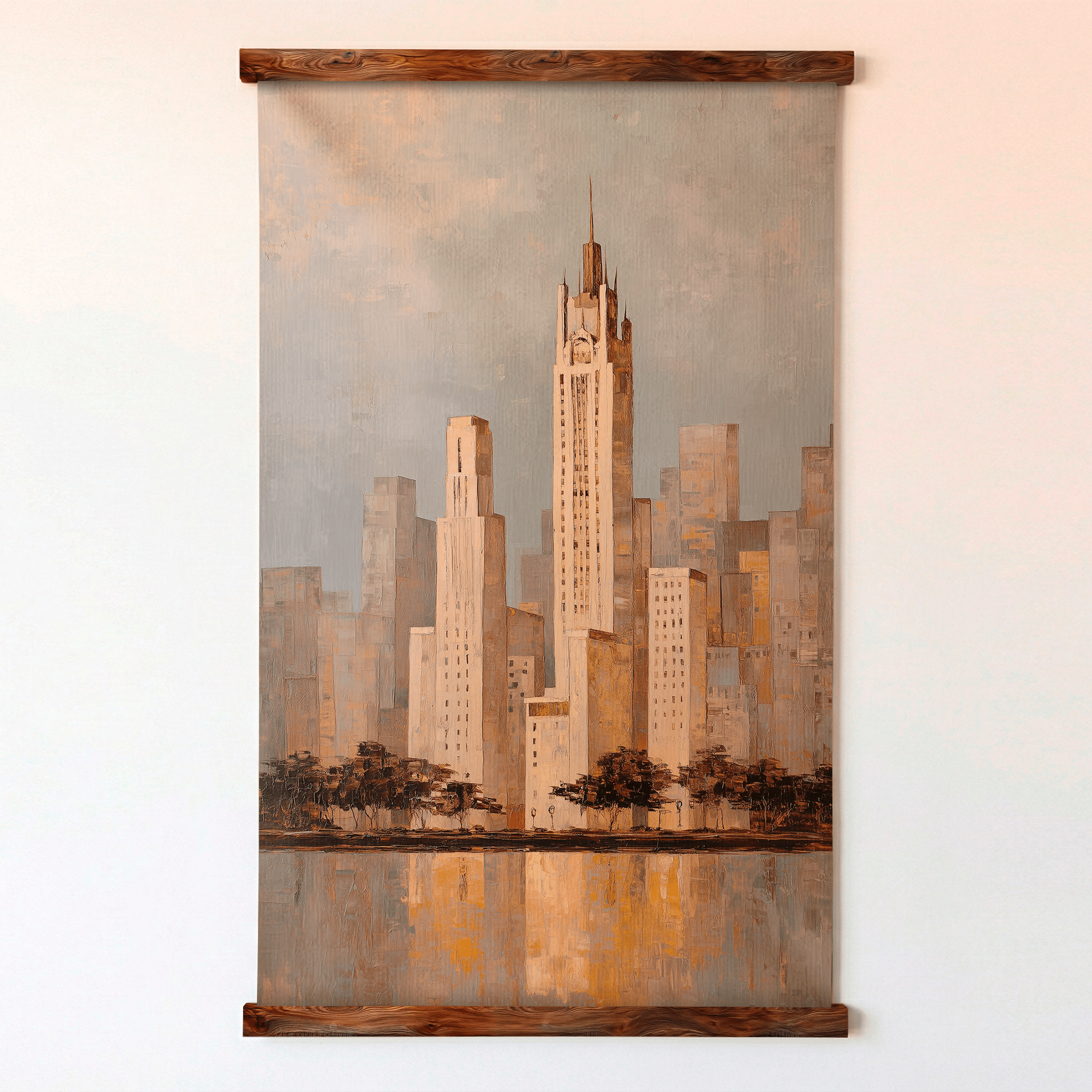 Chicago at Sundown - Tapestry - Lemon Park