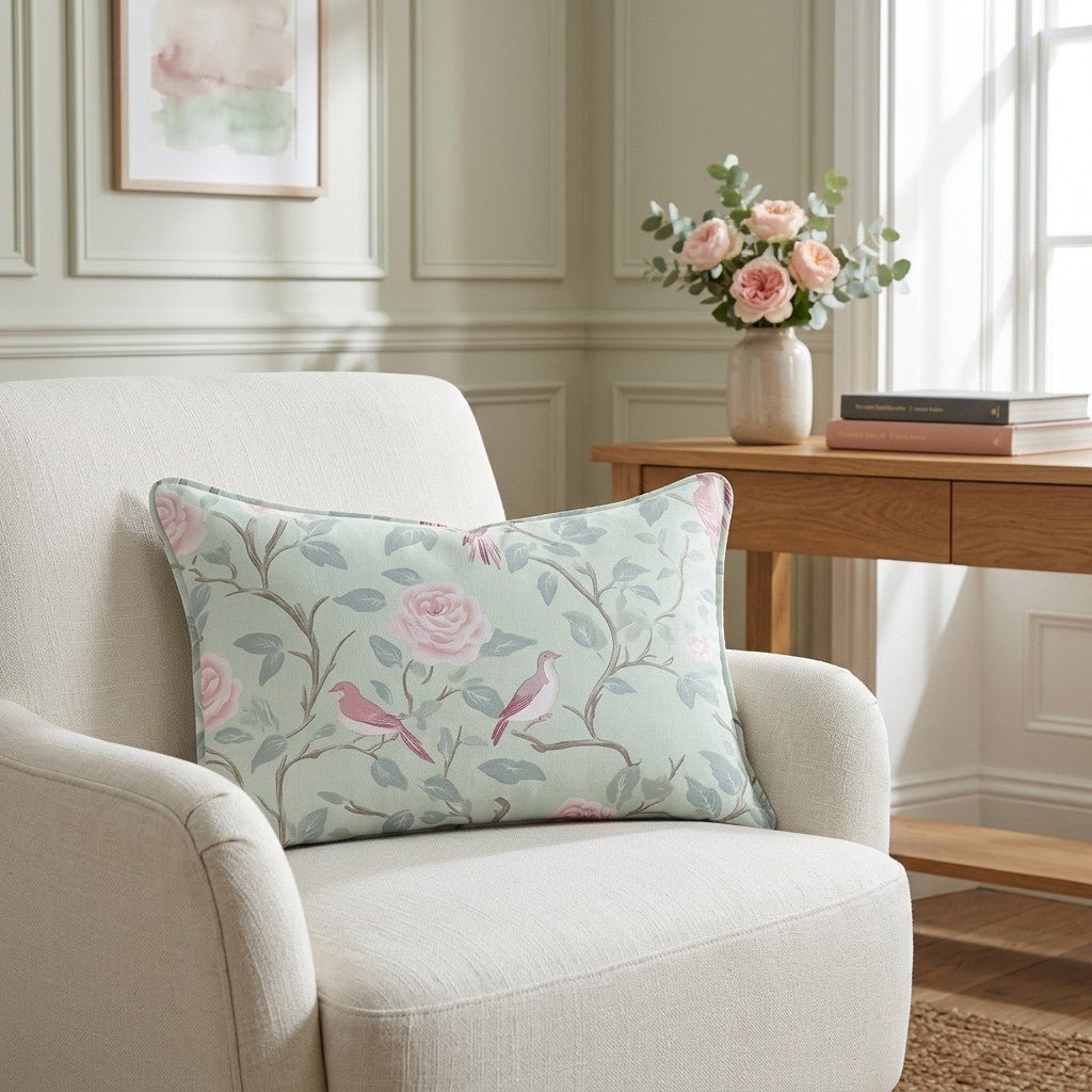 Chirp Charm Throw Pillow - Lemon Park