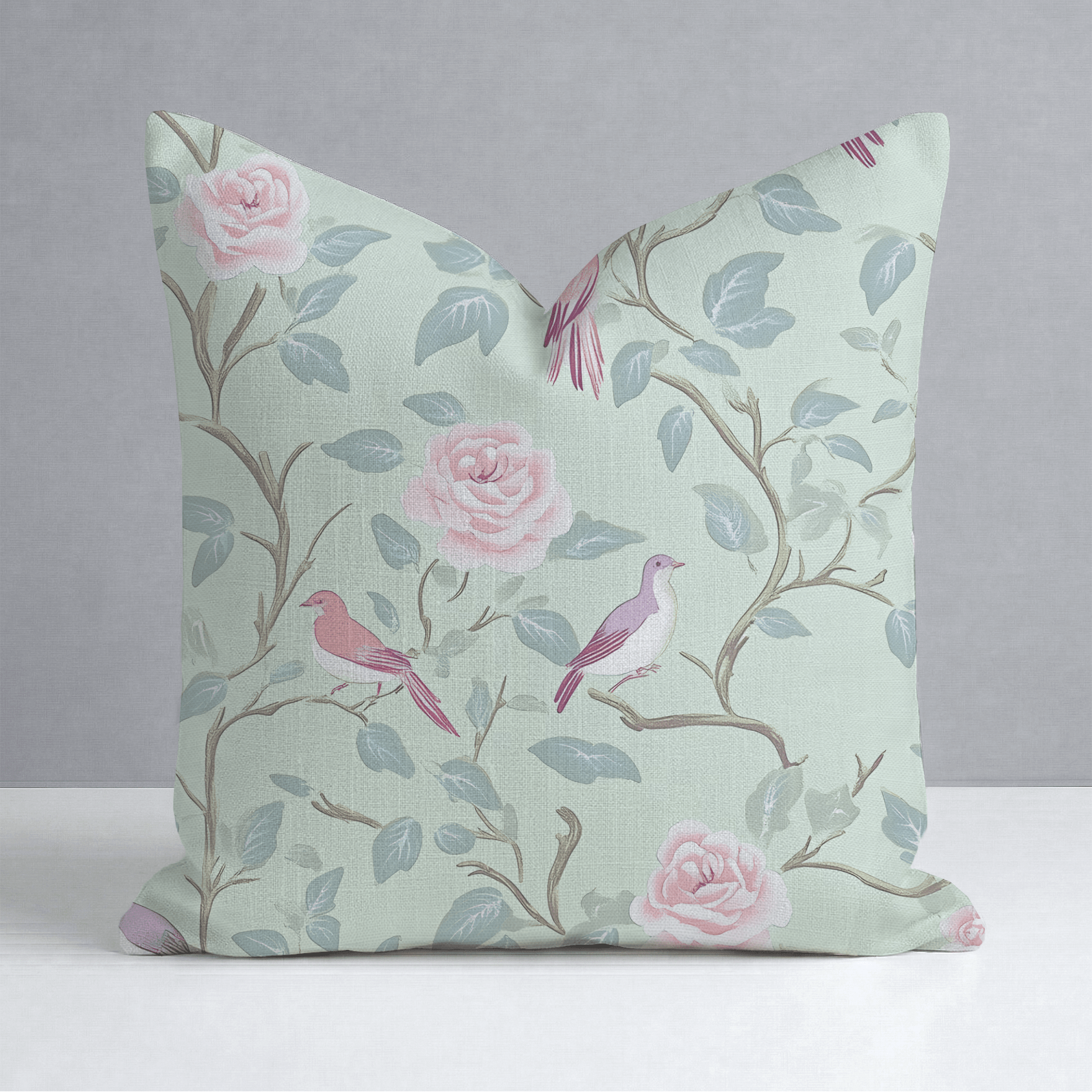 Chirp Charm Throw Pillow - Lemon Park