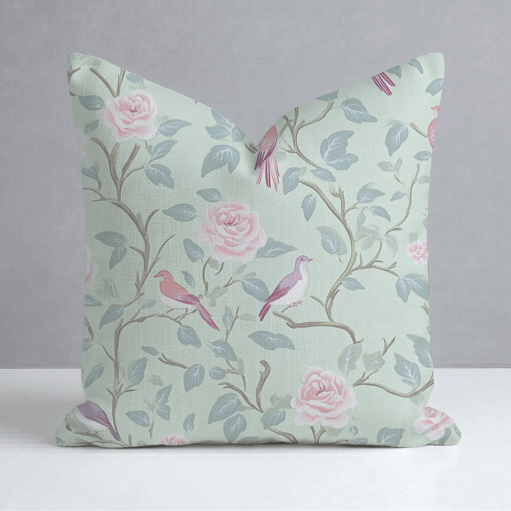Chirp Charm Throw Pillow - Lemon Park