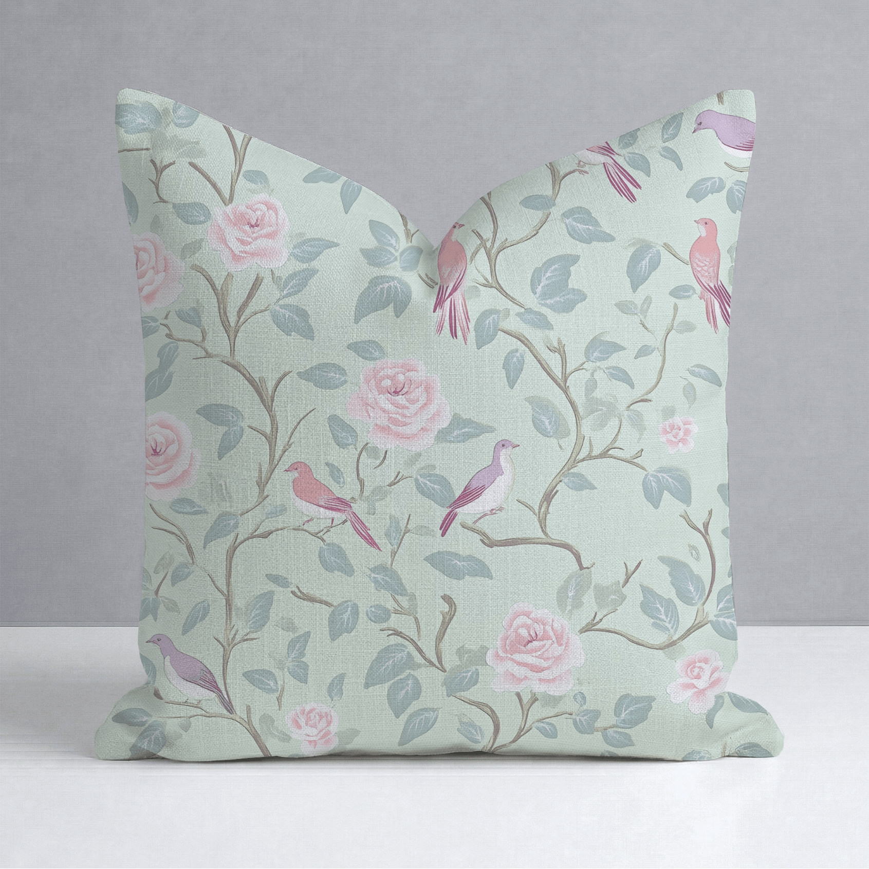 Chirp Charm Throw Pillow - Lemon Park