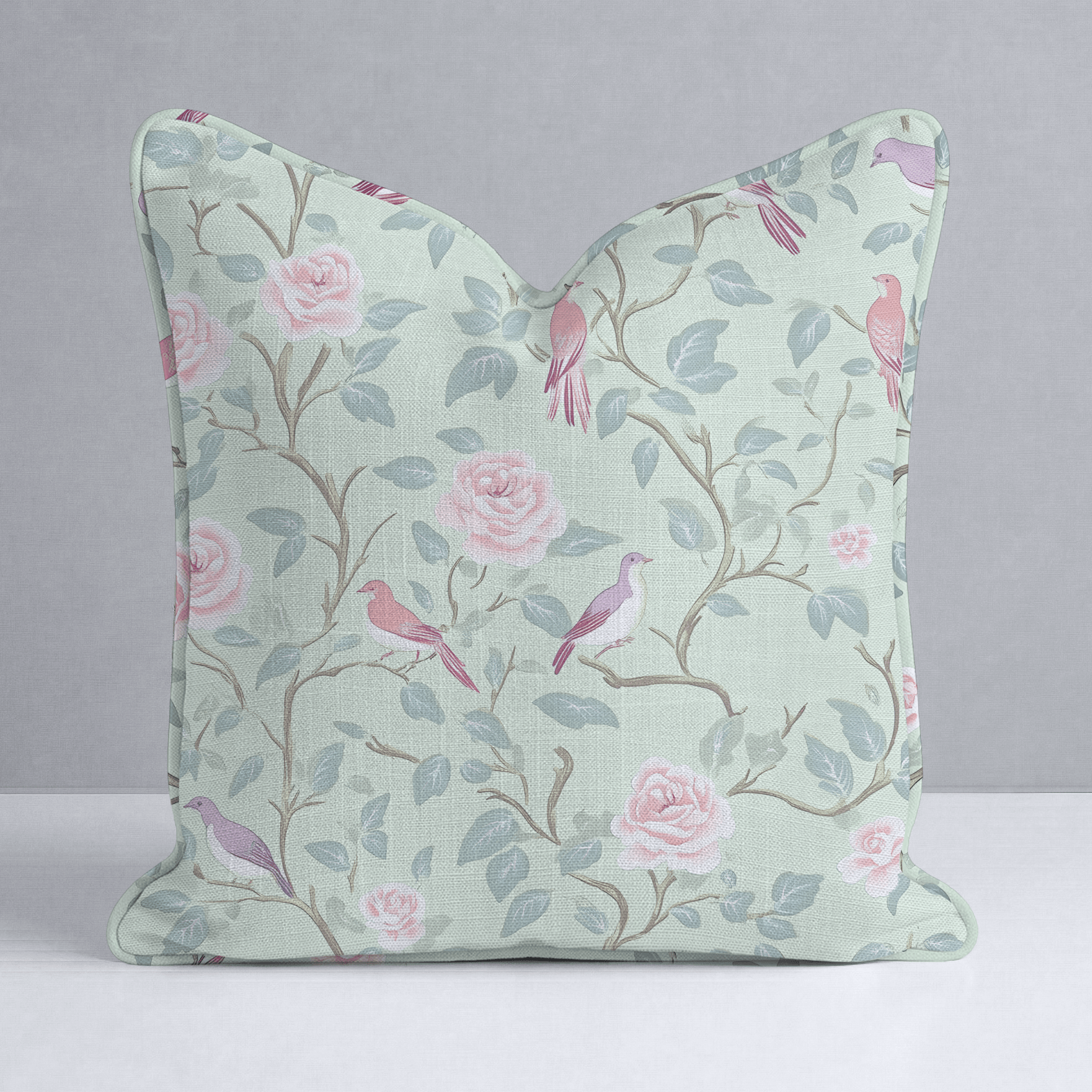 Chirp Charm Throw Pillow - Lemon Park