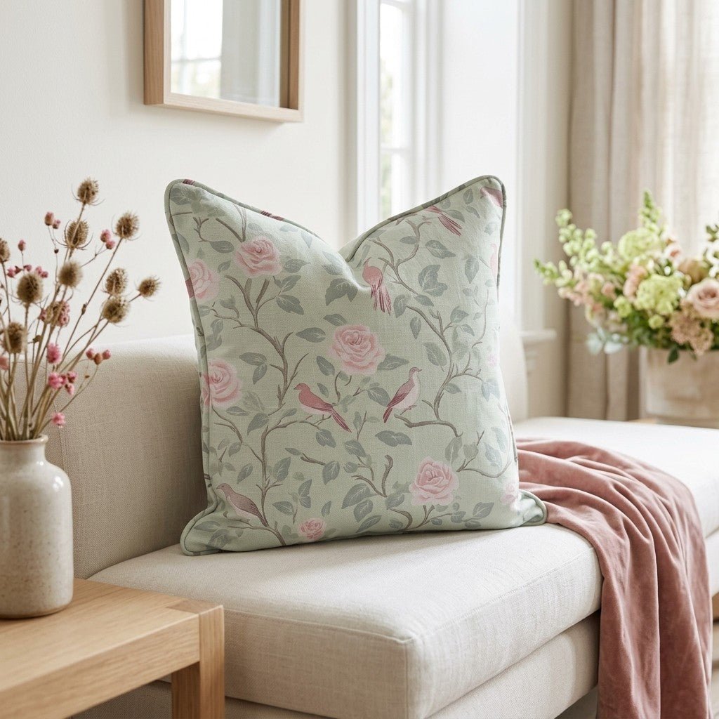 Chirp Charm Throw Pillow - Lemon Park