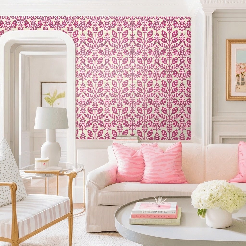 Christina Faux Grasscloth Wallpaper - Lemon Park