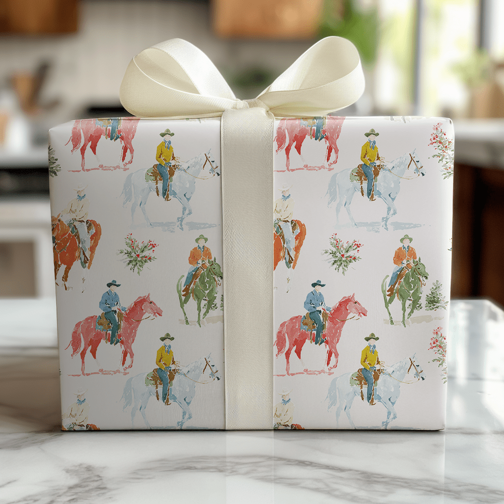 Christmas Cowboys - Wrapping Paper - Lemon Park