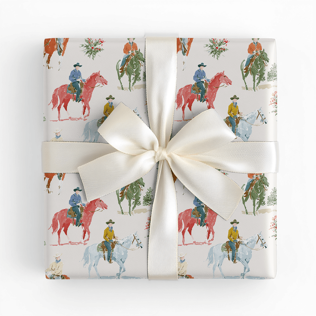 Christmas Cowboys - Wrapping Paper - Lemon Park