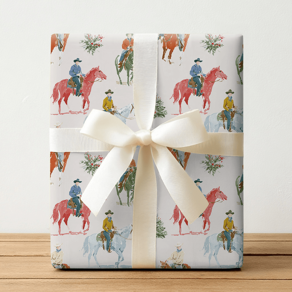 Christmas Cowboys - Wrapping Paper - Lemon Park