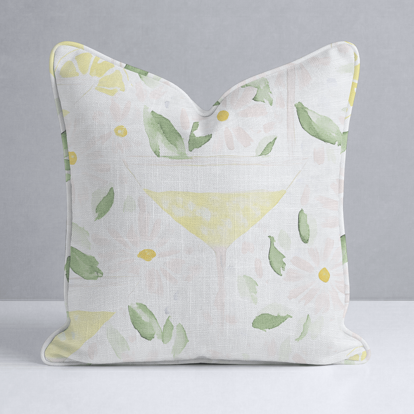 Citrus Chic Throw Pillow - Lemon Park