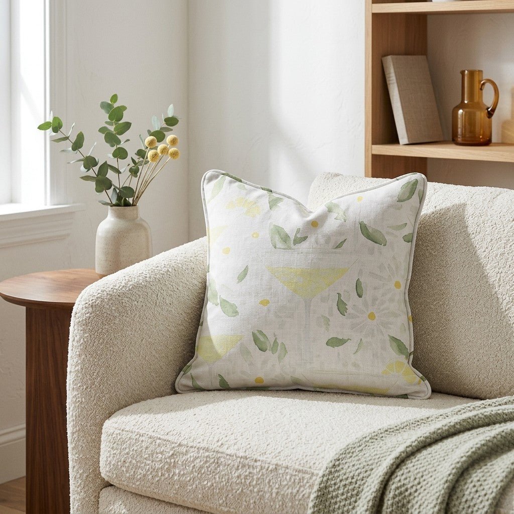 Citrus Chic Throw Pillow - Lemon Park