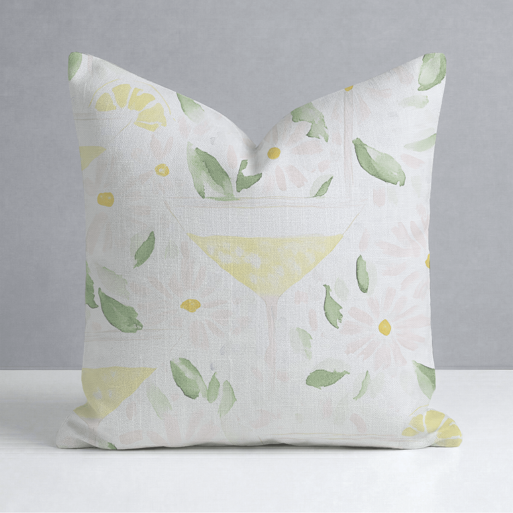 Citrus Chic Throw Pillow - Lemon Park