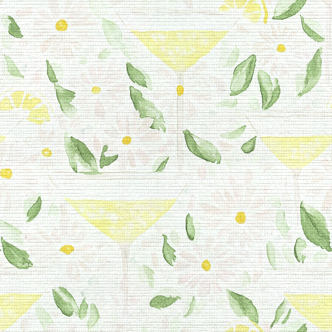 Citrus Chic Faux Grasscloth Wallpaper
