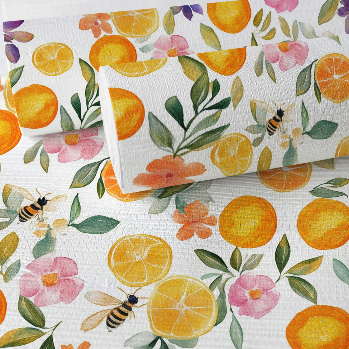 Citrus Serenade Faux Grasscloth Wallpaper - Lemon Park